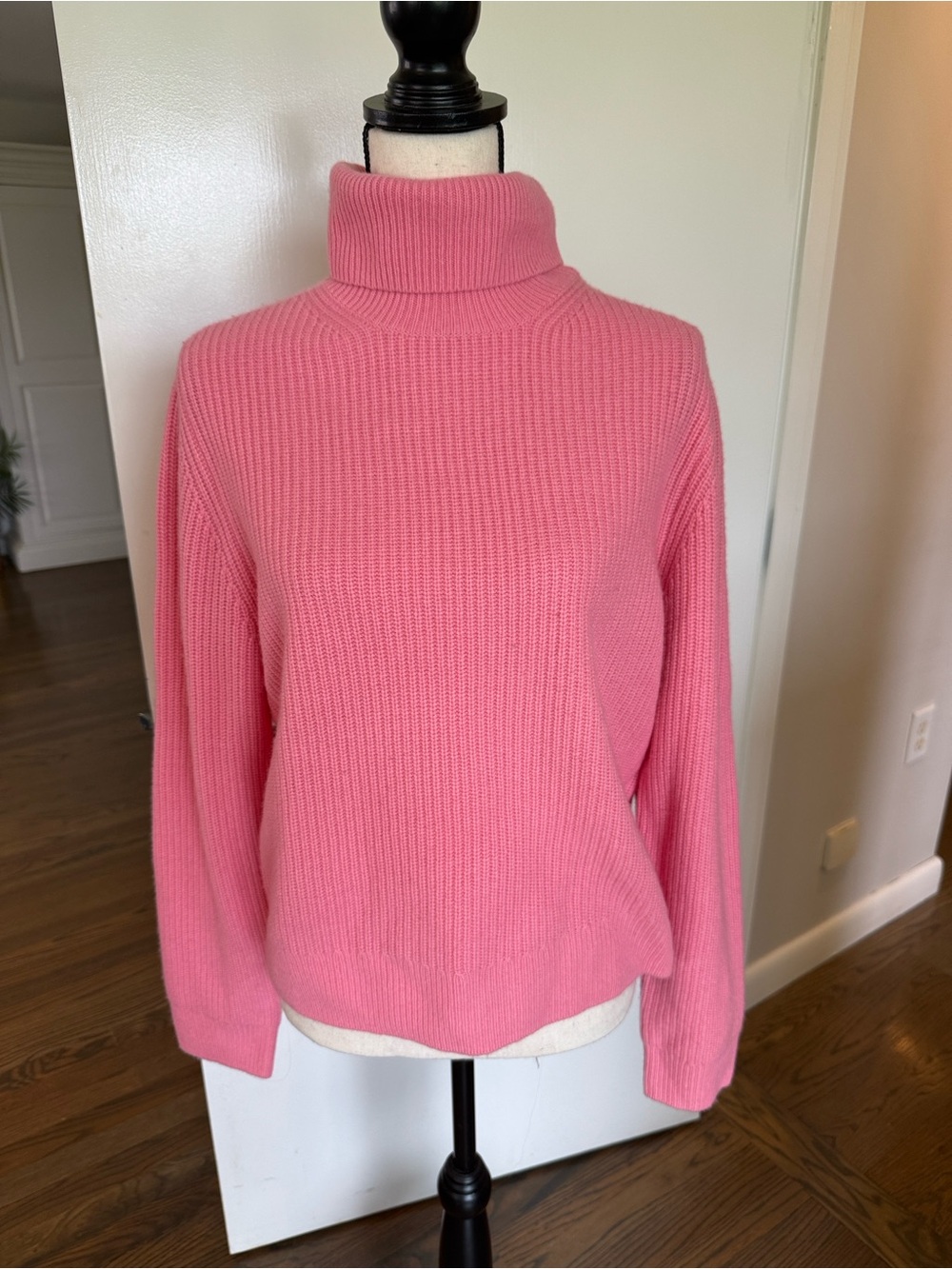 A.L.C Pink Turtleneck Ribbed Sweater